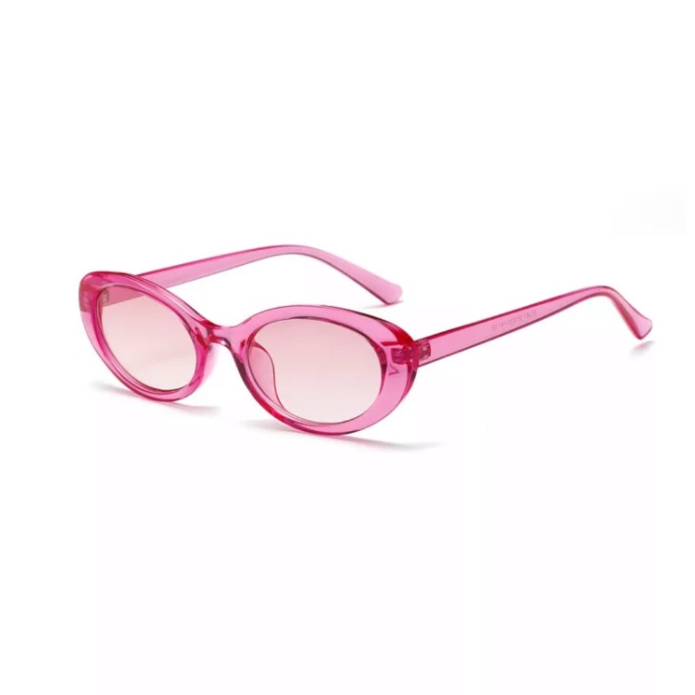 pink funky colored lens vintage inspired sunglasses!